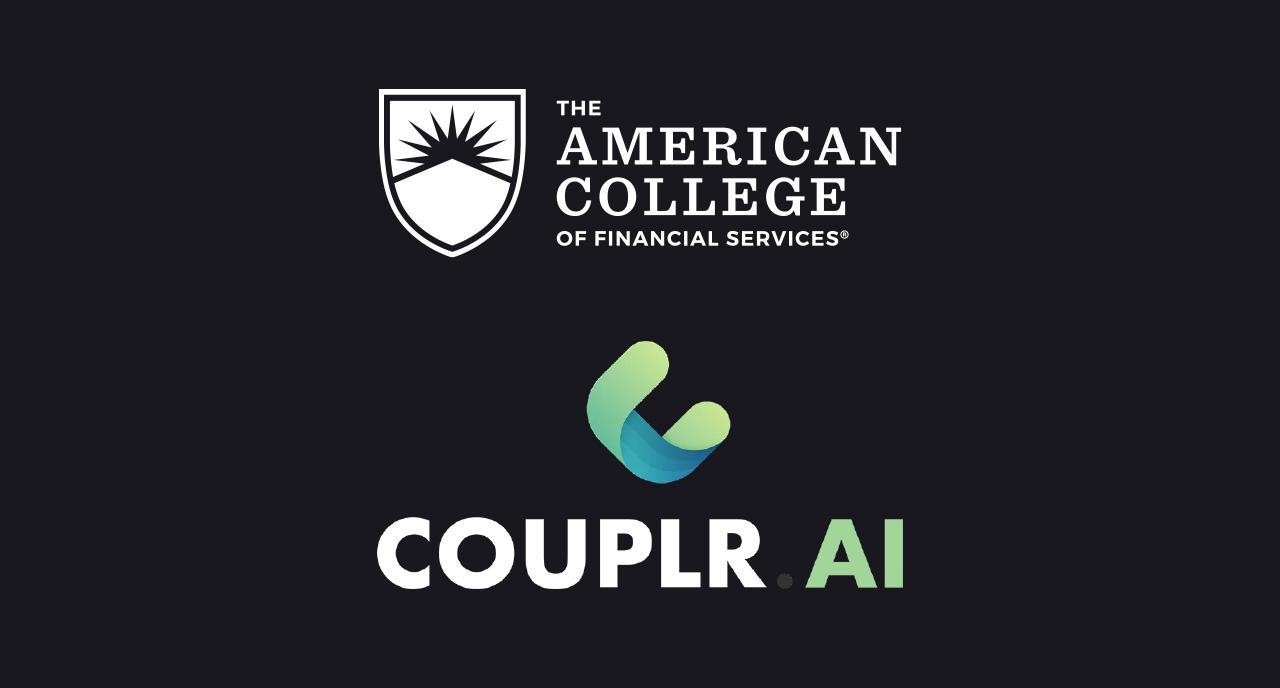 The American College logo and Couplr AI logo