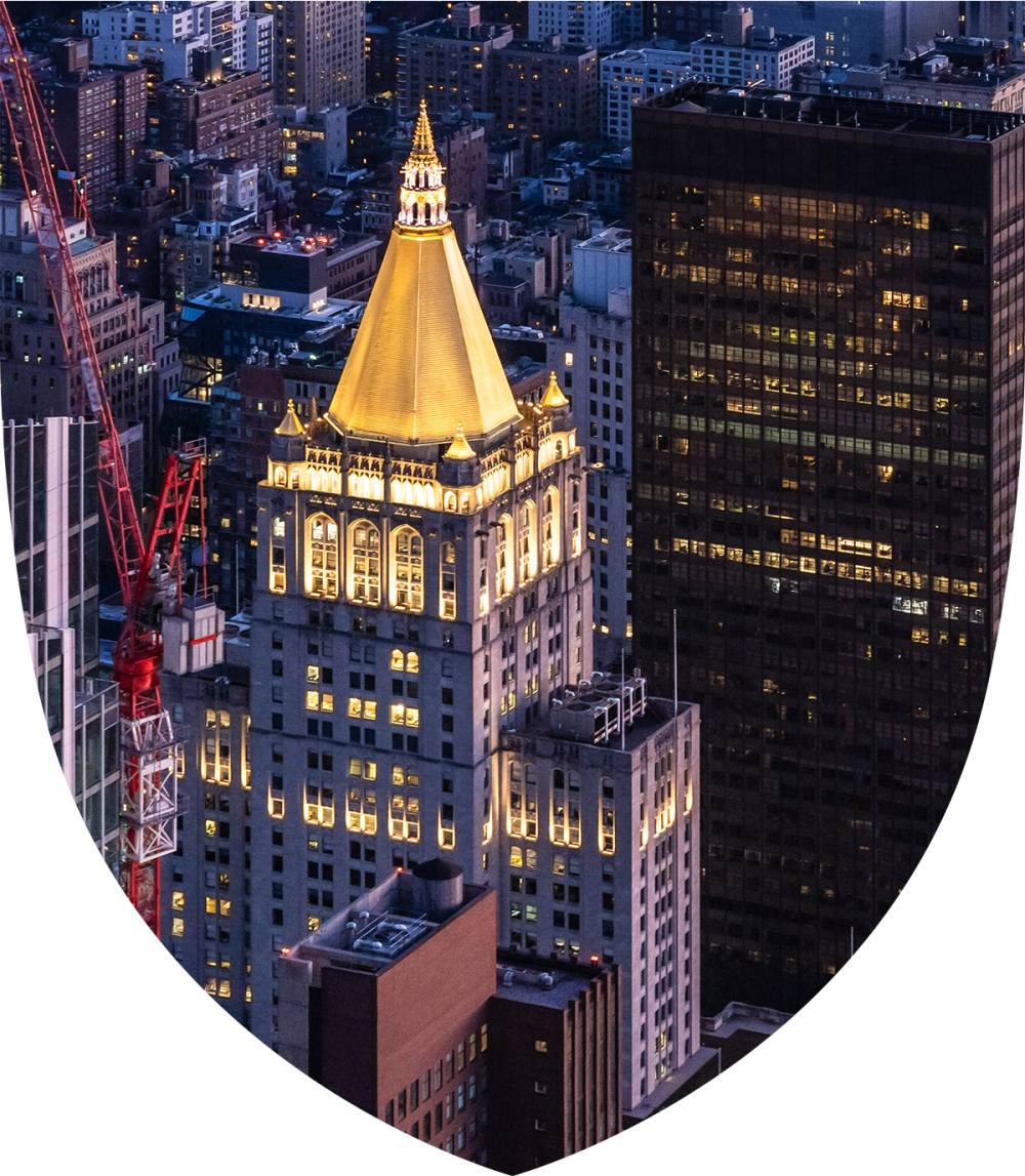 New York Life Building at night