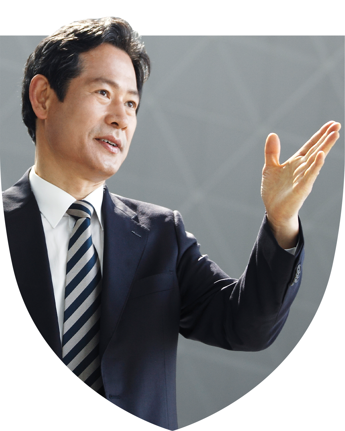 Financial businessman giving a presentation