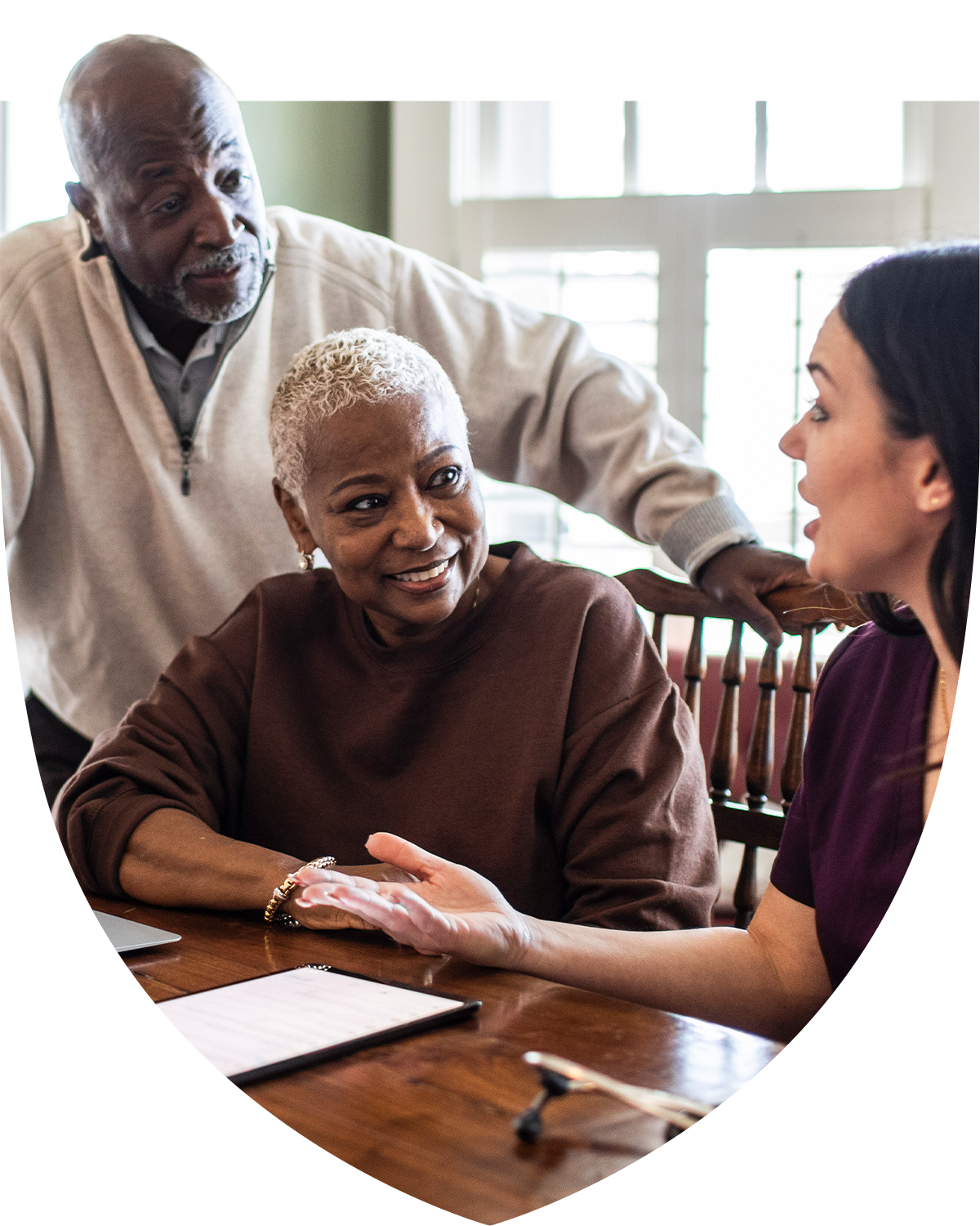 Client being advised on how to increase wealth