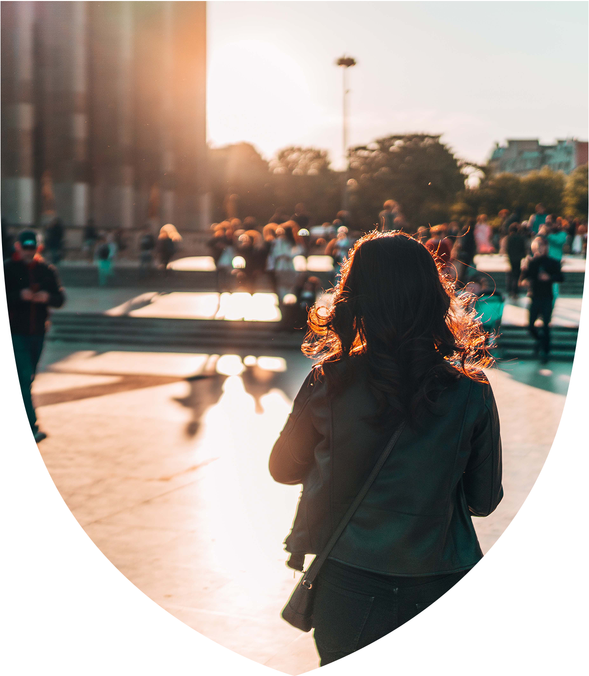 The silhouette of a woman
