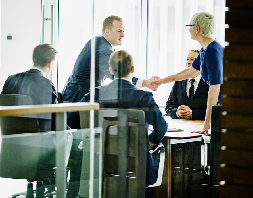 A meeting happening