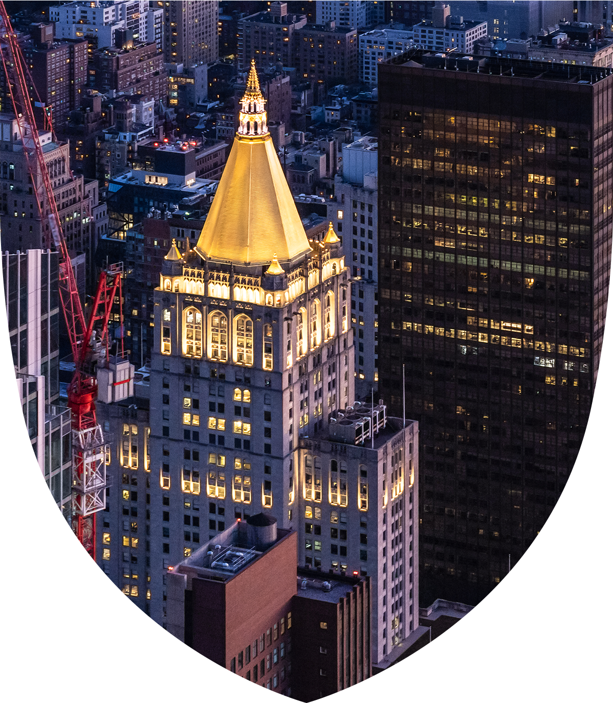 New York Life Building at night