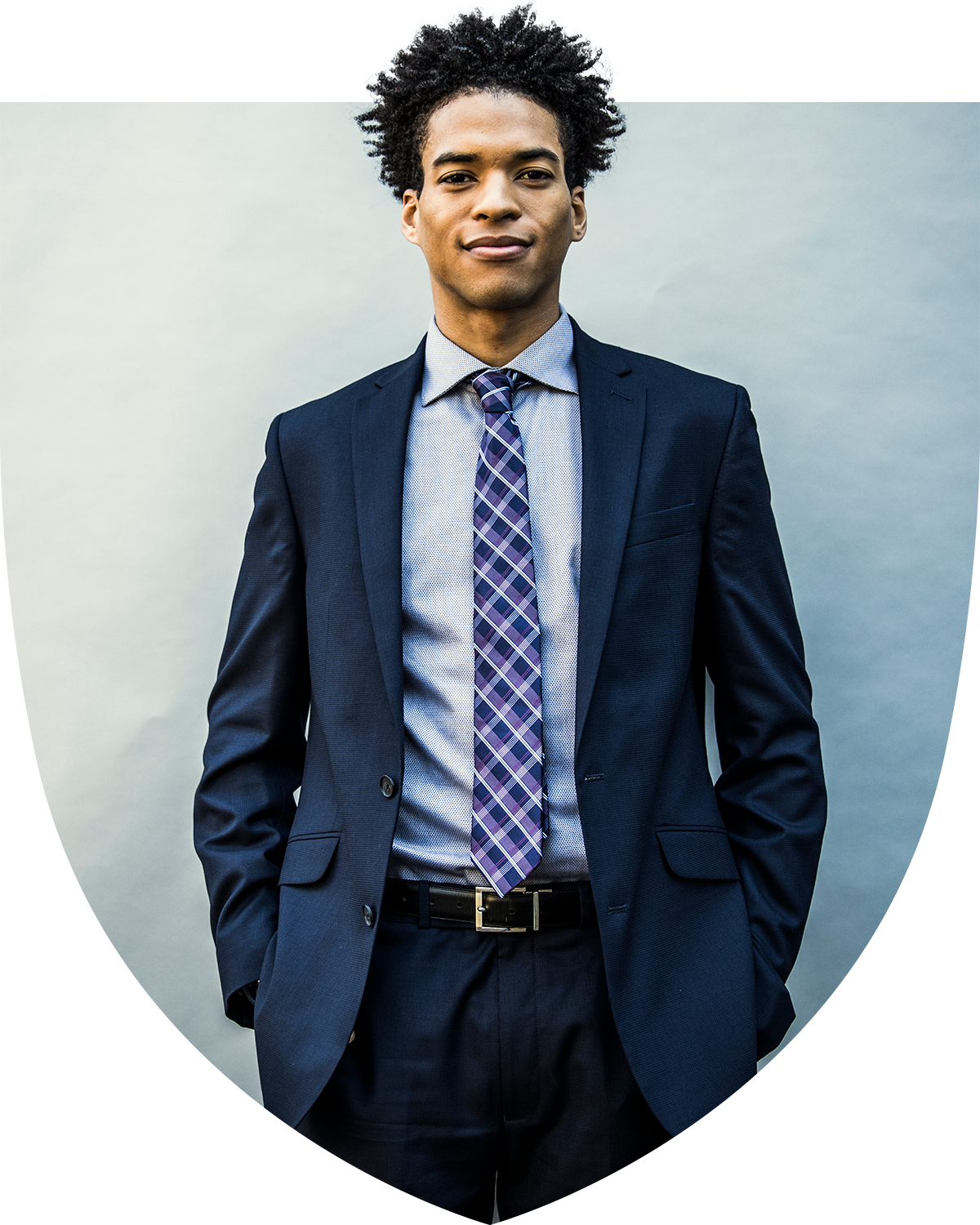 African American man dressed for an interview
