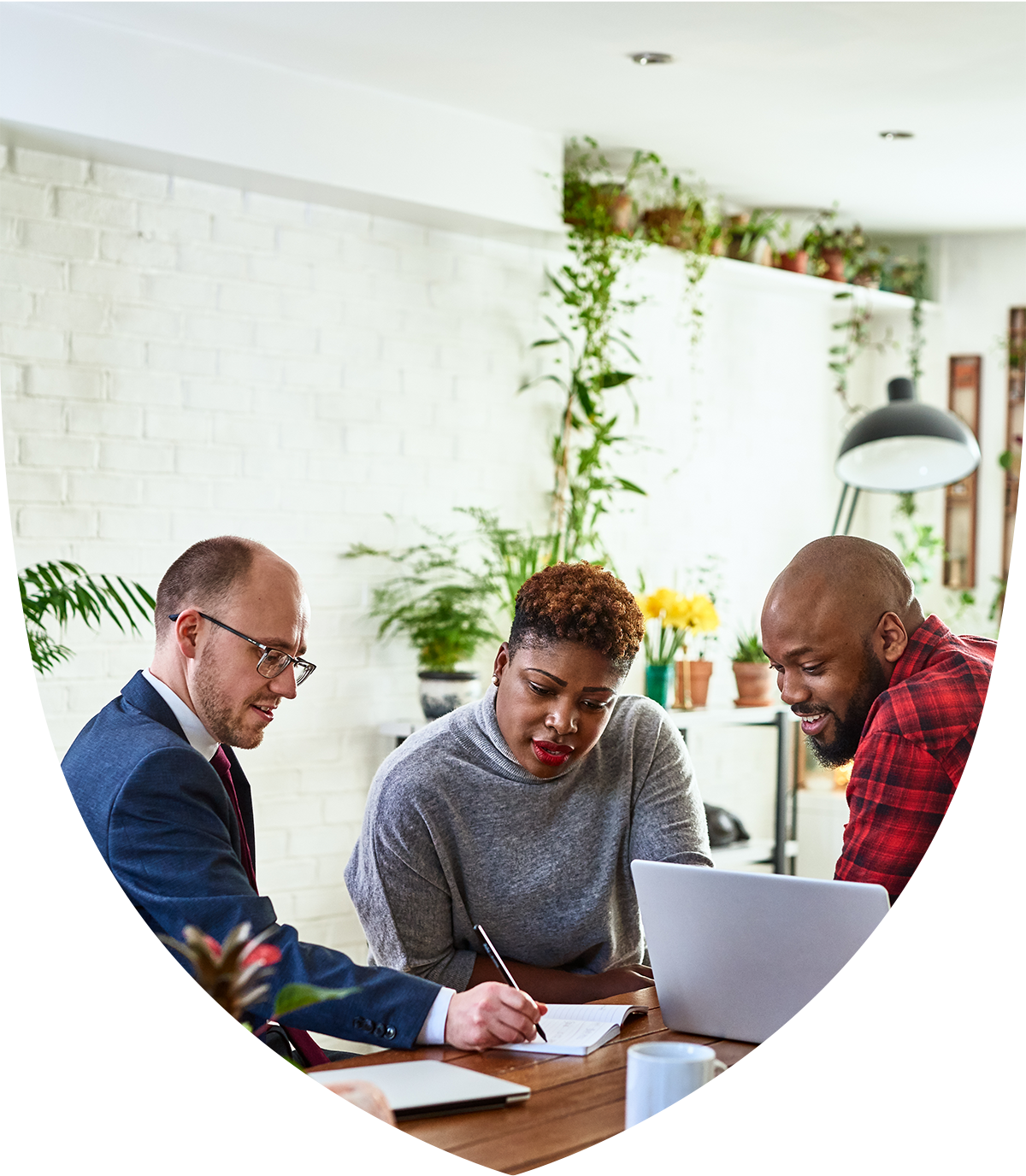 Business succession planning professional working with a couple
