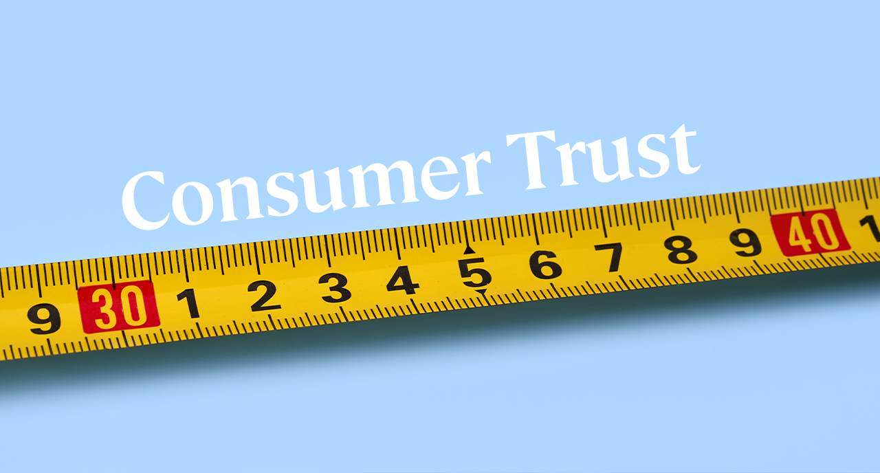 Consumer Trust displayed over a ruler