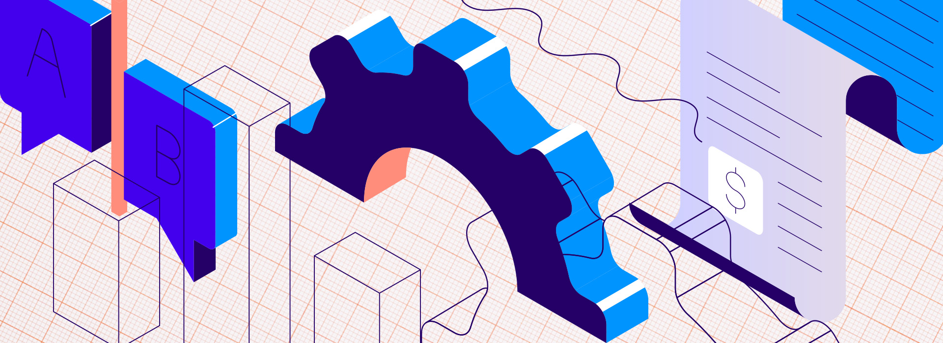 Illustrated graphic of mechanical gears