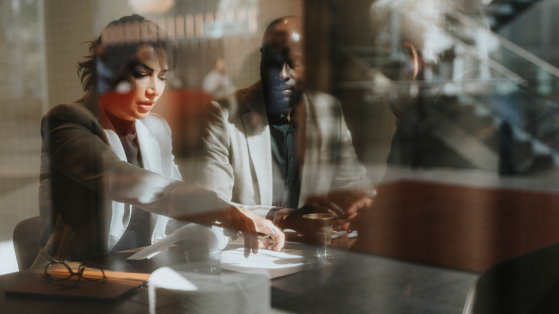 Financial advisor speaking with her client