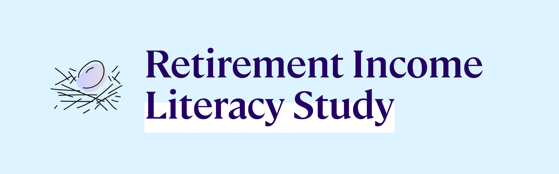 Retirement Income Literacy Study Logo