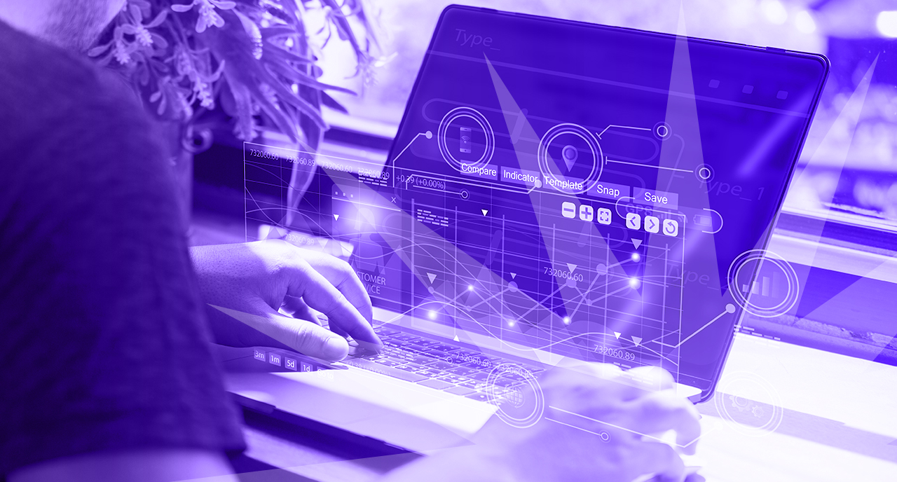 Man working at his laptop