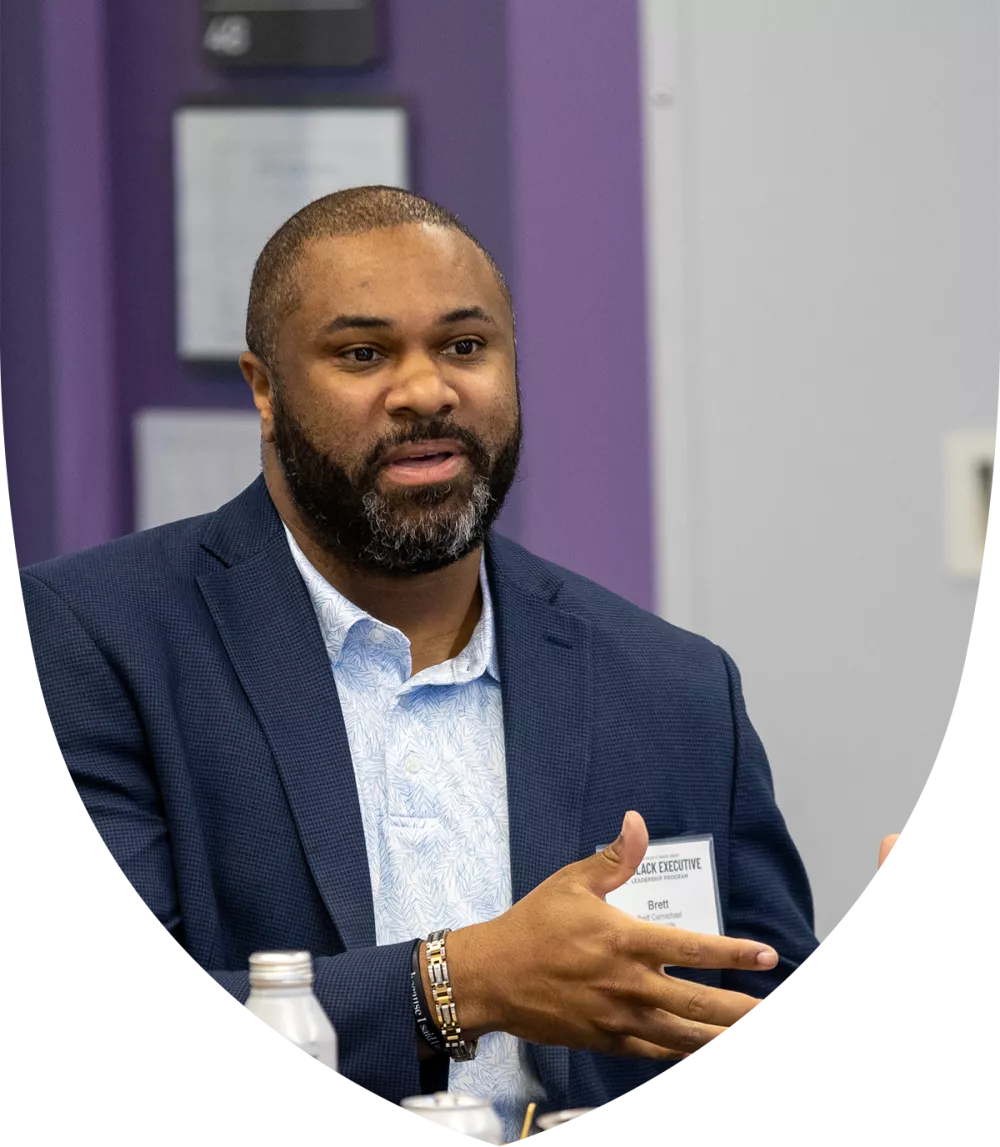 A man speaking to someone
