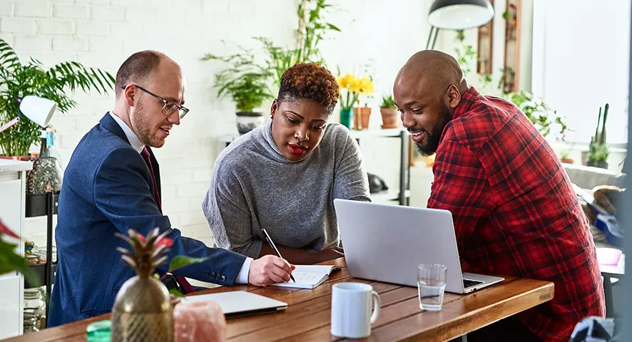 Financial advisor working with a married couple