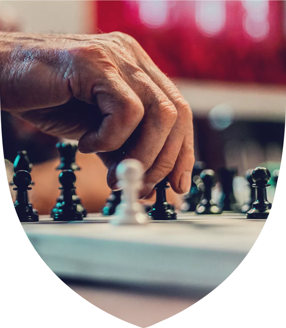 Man playing chess