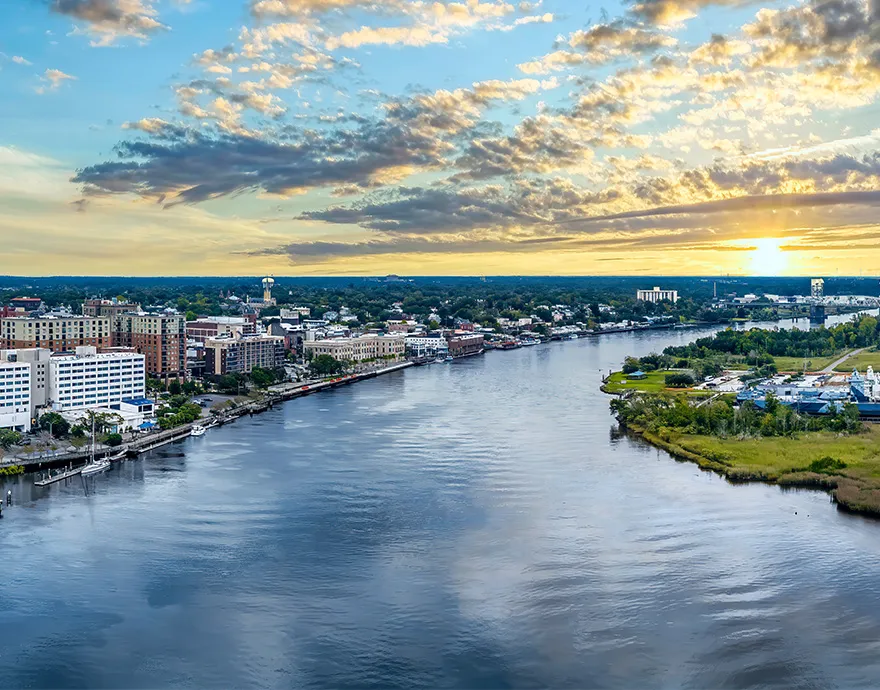 Arial view of Wilmington