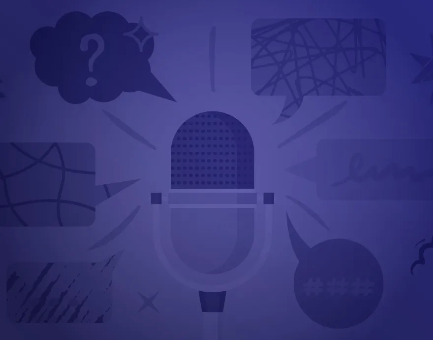 Graphic of a recording microphone