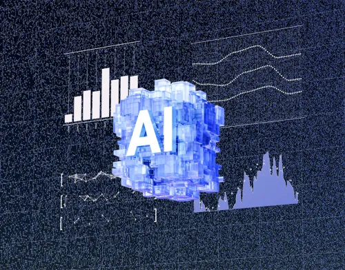 AI graphic with graphs and charts