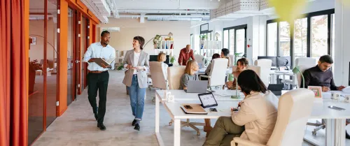 Large modern open concept office space