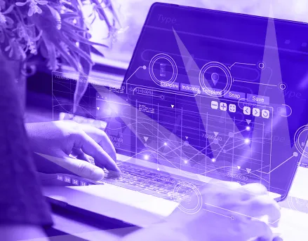 Man working at his laptop