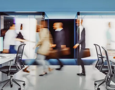 Busy office space